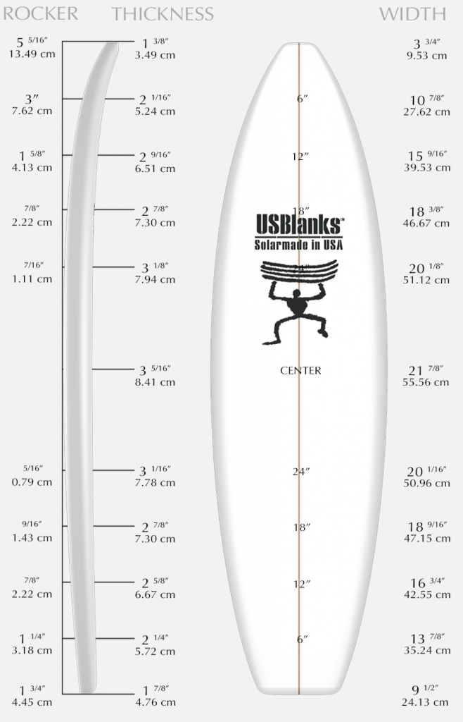 US Blanks 6'8"AX (3/8" thicker)
