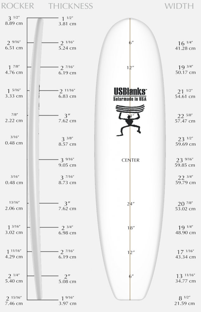 US Blanks 7'9"HX (3/8" thicker)