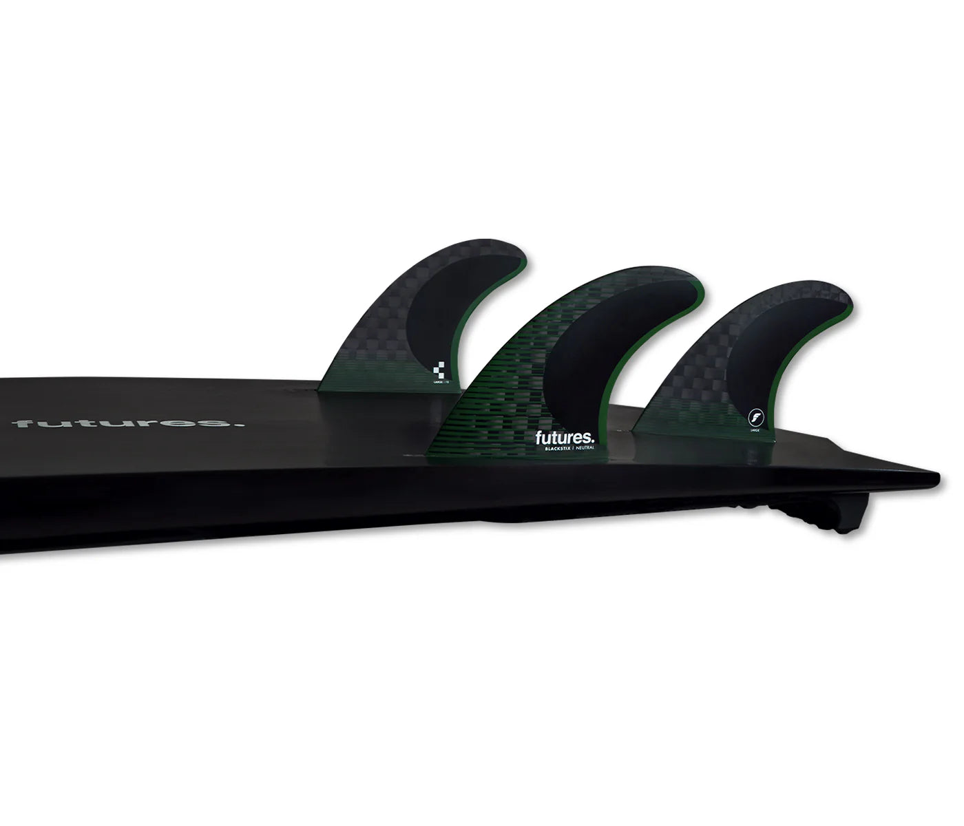 Futures F8 Blackstix Thruster Fin Set- Large
