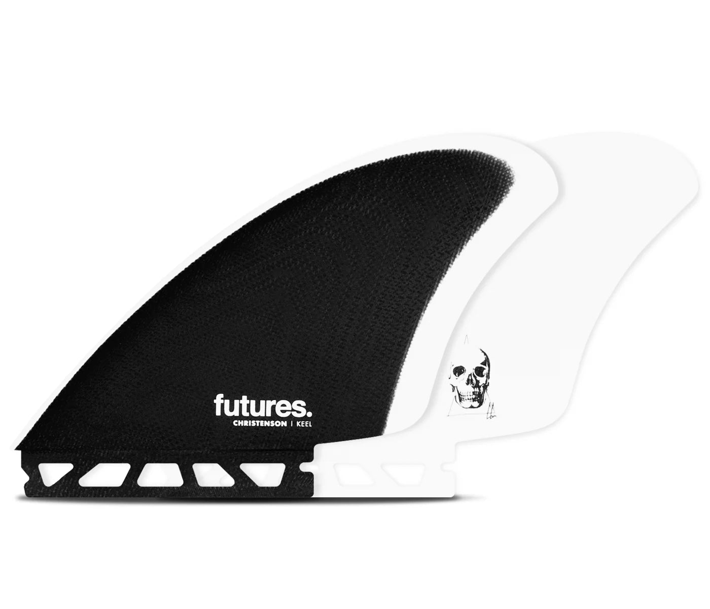 Futures Christenson Twin Keel Fin Set Black/White