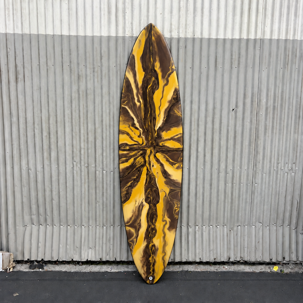 Pureglass- 7'0 Marbled Blue Abstract Tint Single Fin