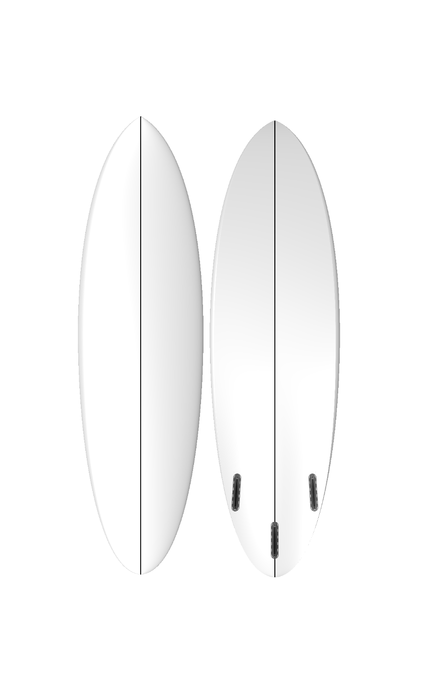Pureglass Shortboard 5'11- Clear No Logos