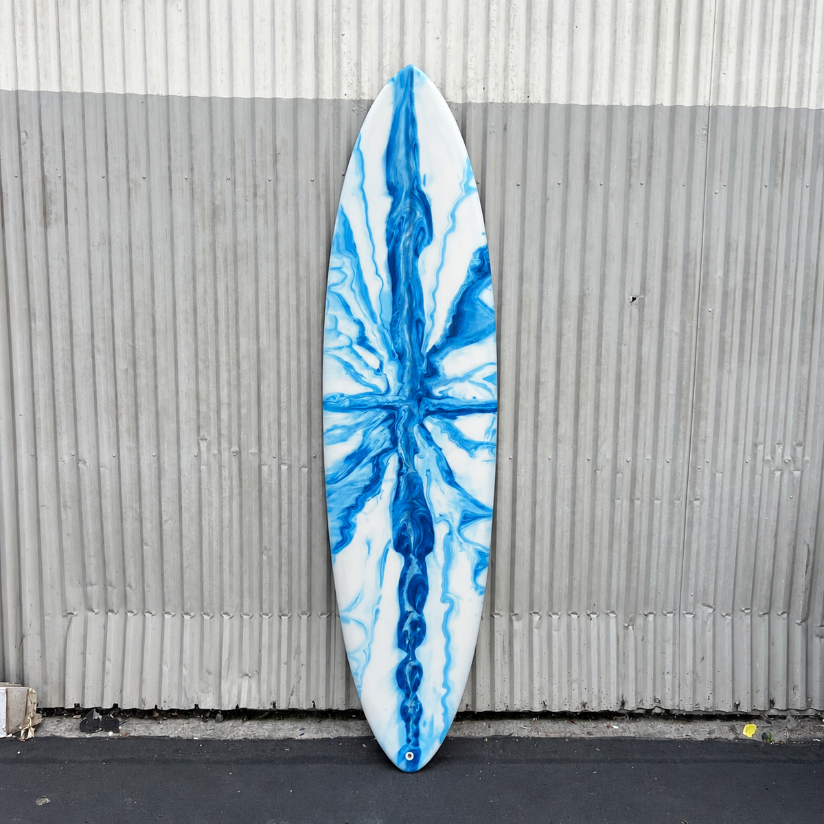 Pureglass- 7'0 Marbled Blue Abstract Tint Single Fin