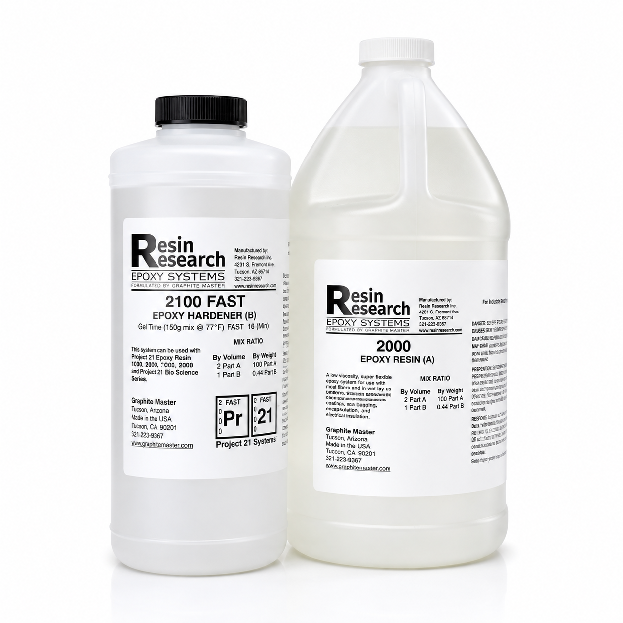 Resin Research- 2000 (Clear) Kits with Hardener