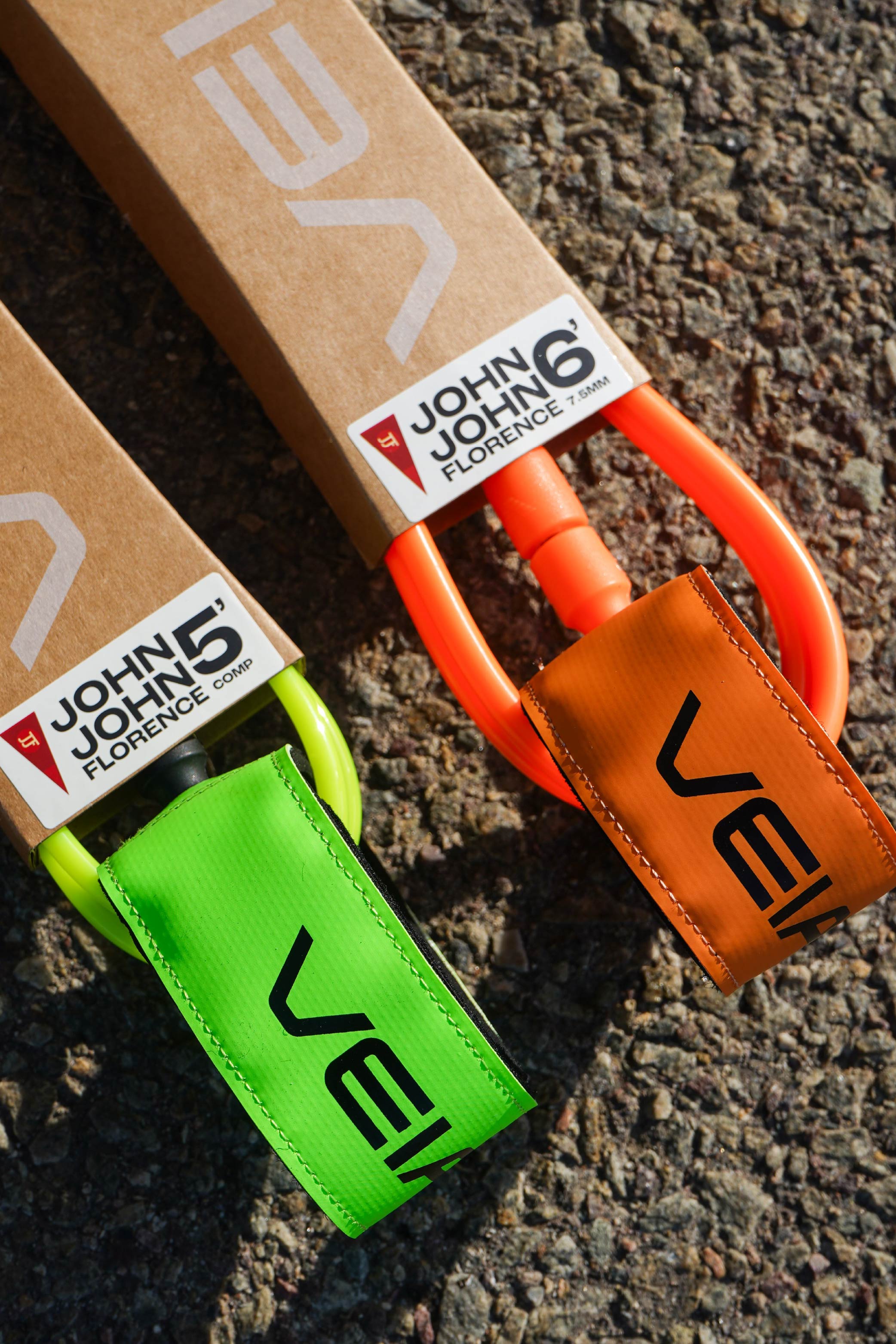Veia JJF Pro 5' Comp Leash - Hi Vis Green
