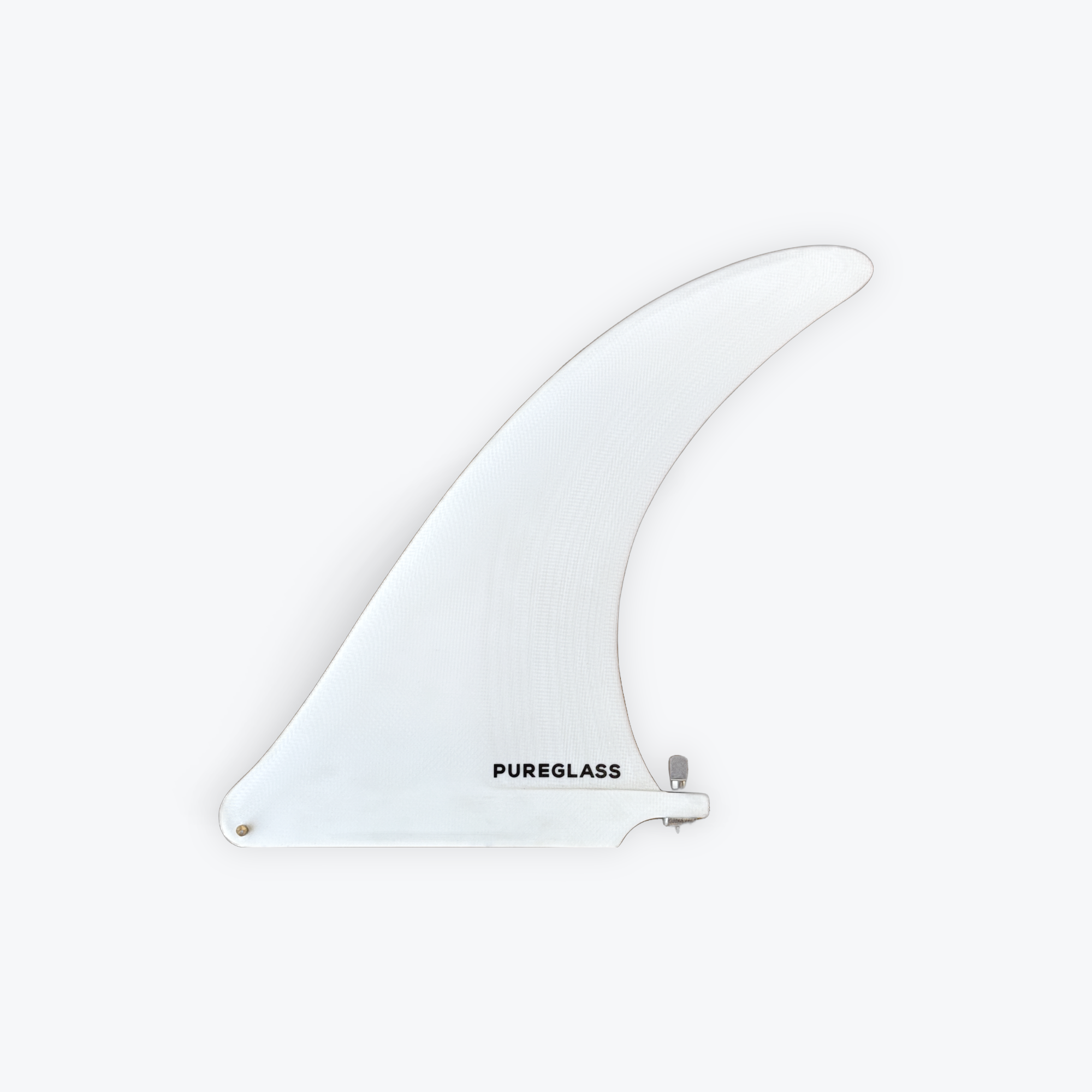 Pureglass- Single Fin- White Fiberglass 10"
