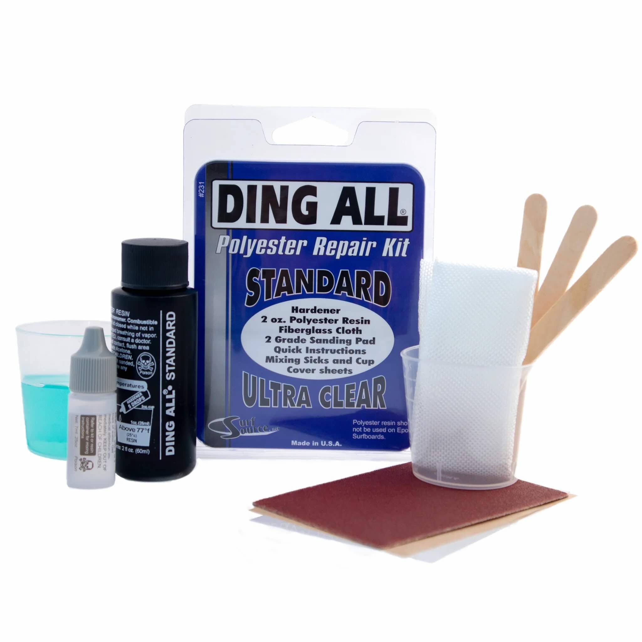 Ding All Standard Polyester 2oz Repair Kit