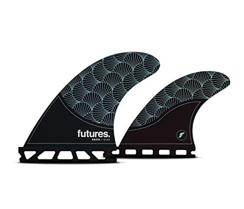 Futures Rasta Honeycomb Quad Fin Black/Teal Medium