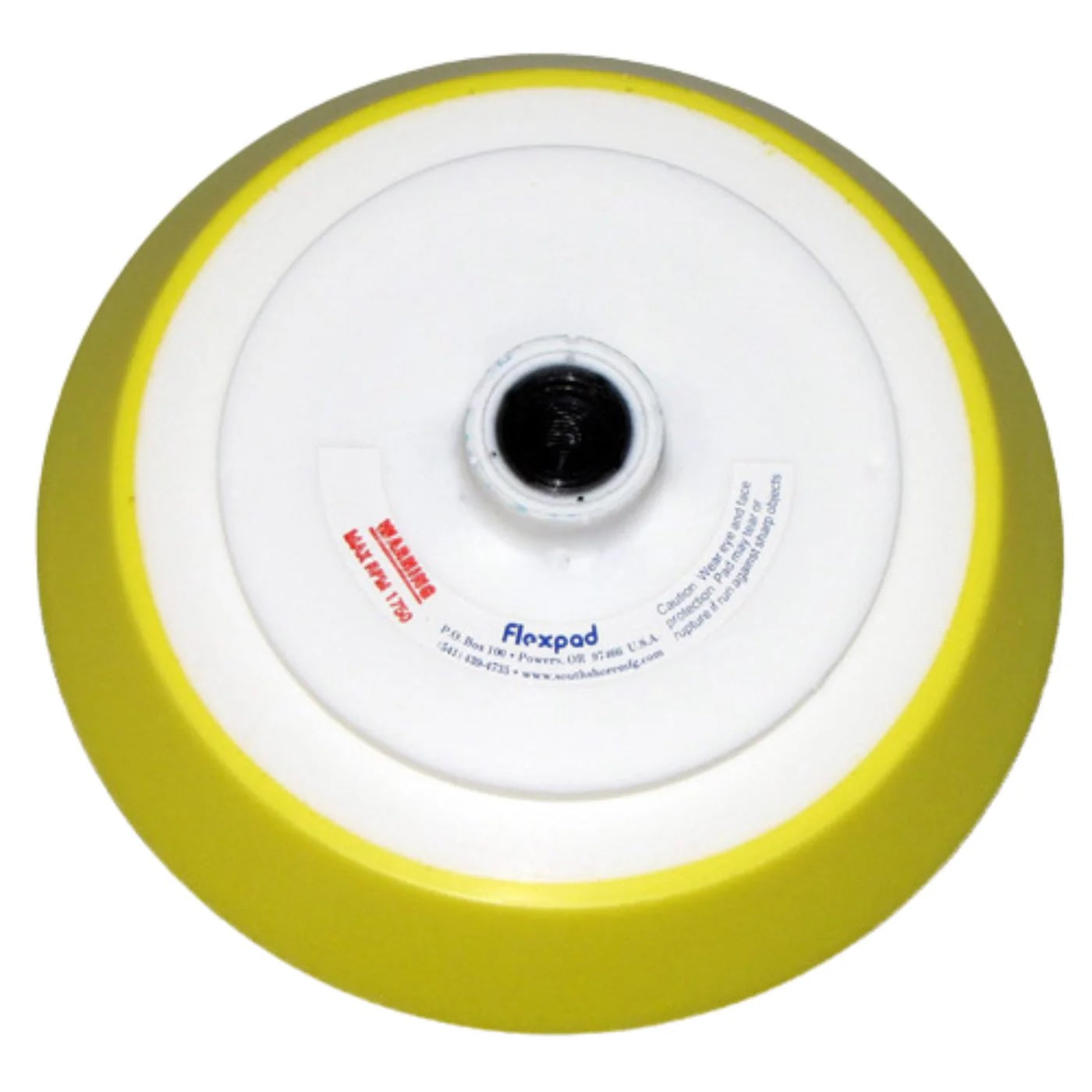 8" Yellow/White Soft Sanding Pad- 5/8 Hub Cloth Face- Flex Pad